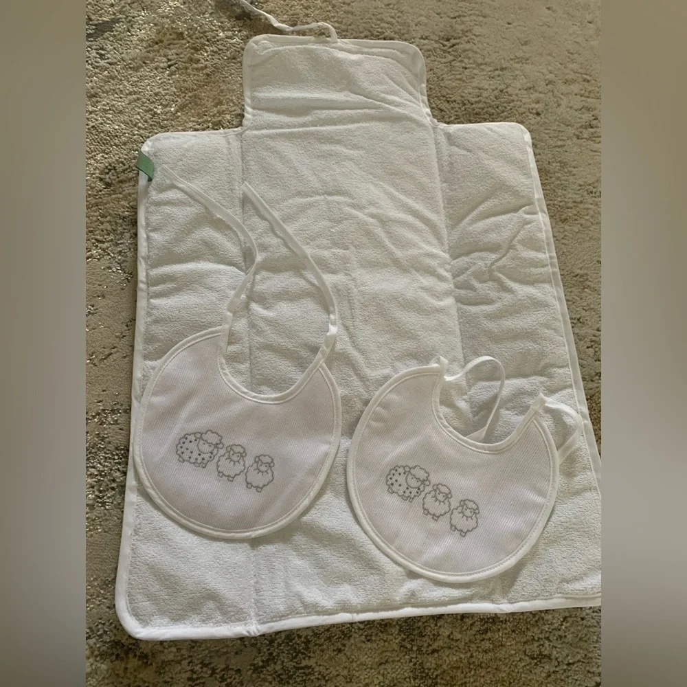Chic Boutique Baby Bibs and Diaper Changer